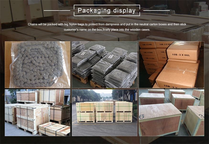 Stainless steel hollow pin chain (MC series) packaging